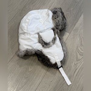 Winter Aviator Hat with Rabbit Trim
